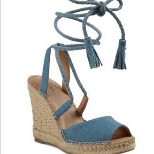 Merona lace up espadrille wedges